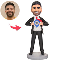 Super Vater Geschäftsvater Kundenspezifische Bobbleheads addieren Text