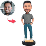 Kundenspezifischer Bobbleheads Lässiger reicher Chef