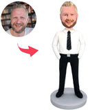 Kundenspezifischer Bobbleheads Weißes Hemd Männlich Chef Geschäftsmann