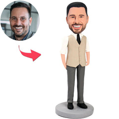 Coole Geschäftsmann-kundenspezifische Bobbleheads