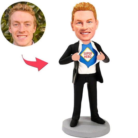 Superheld Superman kundenspezifische Bobbleheads mit eingraviertem Text