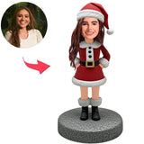 Weihnachtsgeschenke Weihnachten Frau mit Händen in den Taschen Kundenspezifische Bobbleheads