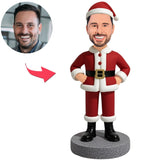 Weihnachtsgeschenke frohe Weihnachten Mann mit Weihnachtsmütze Kundenspezifische Bobbleheads