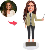 Lehrer-kundenspezifische Bobbleheads addieren Text
