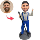 Cooler Mann singen ein Lied Kundenspezifische Bobbleheads addieren Text