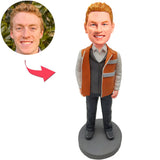 kundenspezifische Bobbleheads Sanitation Worker Text hinzufügen
