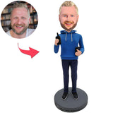 kundenspezifische Bobbleheads Mann mit Walkie-Talkie Text hinzufügen
