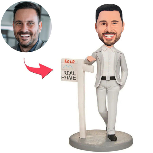 Sie sind makler Kundenspezifische Bobbleheads mit eingraviertem Text