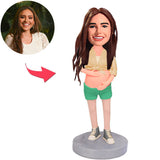 Schwangere Mutter kundenspezifische Bobbleheads mit Text