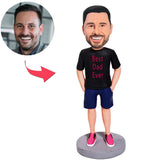 Kundenspezifische Der beste Vater aller Zeiten Bobbleheads mit graviertem Text
