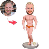 Sexy Super-Vater Kundenspezifische Bobbleheads fügen Text hinzu