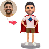 Super bester Papa Kundenspezifische Bobbleheads fügen Text hinzu