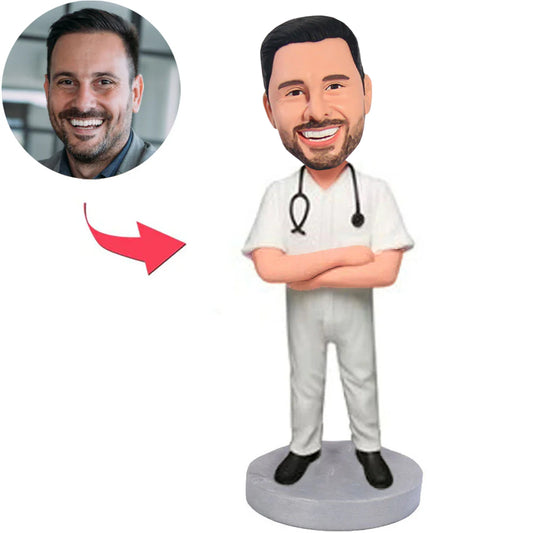 Arzthelferin Kundenspezifische Bobbleheads addieren Text
