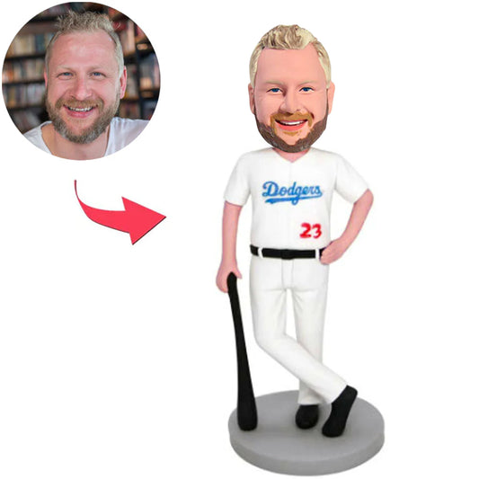 Dodgers Nummer 23 Baseballspieler Kundenspezifische Bobbleheads addieren Text