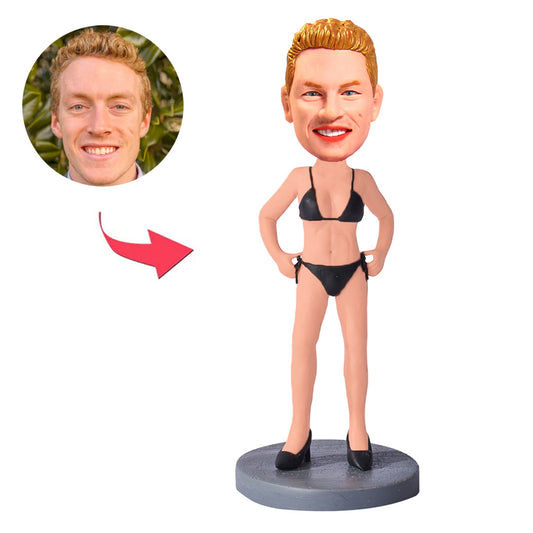 Geschlechtertausch Interessanter sexy Mann Kundenspezifische Bobbleheads addieren Text