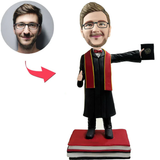 Graduierung Cooler Mann Kundenspezifische Bobbleheads mit graviertem Text