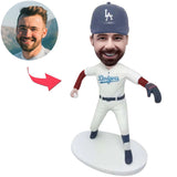 Dodgers-Baseballspieler serviert Aktion Kundenspezifische Bobbleheads mit graviertem Text