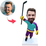 Hockey Spieler Kundenspezifische Bobbleheads mit graviertem Text