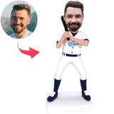 Dodgers-Baseballspieler Kundenspezifische Bobbleheads mit graviertem Text