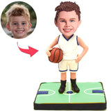 Junge Basketballspieler Kundenspezifische Bobbleheads mit graviertem Text