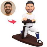 Baseball-Spieler-Sport-Posieren Kundenspezifische Bobbleheads addieren Text