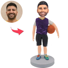 Cooler Basketball-Junge Kundenspezifische Bobbleheads addieren Text