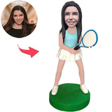 Tennis Playeren Frauen kundenspezifische Bobbleheads