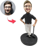 Glücklicher Golfspieler-Mann- Bobbleheads kundenspezifischer Wackelkopf