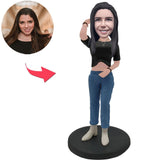 Mädchen mit nacktem Bauchnabel Kundenspezifische Bobbleheads