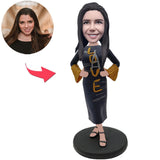 Love Dress Damen Kundenspezifische Bobbleheads mit eingraviertem Text