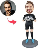 kundenspezifische Bobbleheads für Fußballspieler mit eingraviertem Text