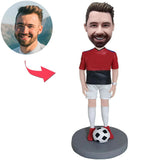 Mann-Fußballer-kundenspezifische Bobbleheads mit graviertem Text