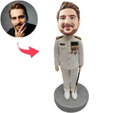 kundenspezifischer Bobbleheads-Kommandant Text hinzufügen