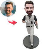 Kundenspezifischer Bobbleheads-Athlet Nr. 33 addieren Text