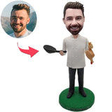 Der kundenspezifische kochende Bobbleheads-Chef addieren Text