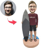 Kundenspezifischer Bobbleheads-Surfer addieren Text