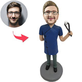 Kundenspezifischer Bobbleheads-Zahnarzt addieren Text