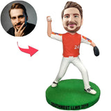 Der baseballschläger Kundenspezifische Bobbleheads mit eingraviertem Text