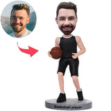 Der schwarze basketballspieler Kundenspezifische Bobbleheads mit eingraviertem Text