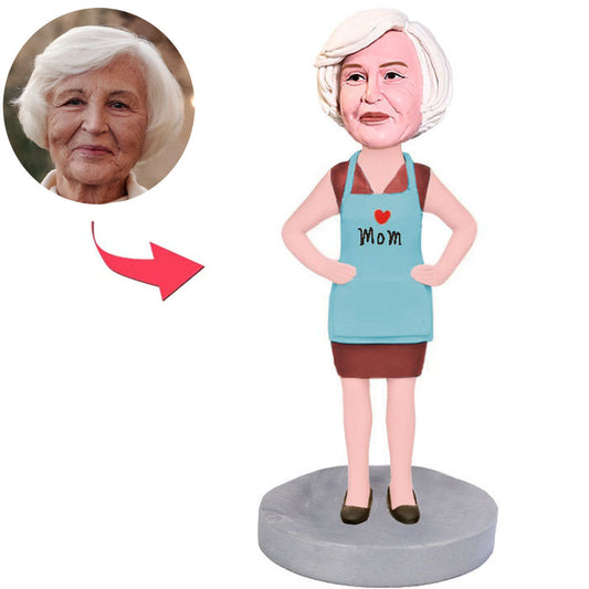 Mamma in der Schürze Kundenspezifische Bobbleheads mit Text