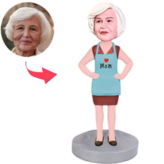 Mamma in der Schürze Kundenspezifische Bobbleheads mit Text