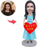 Geschenke für Mama Liebes-Herz-beste Mamma-kundenspezifische Bobbleheads mit Text