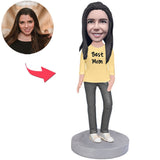 Geschenke für Mama Lässige beste Mutter benutzerdefinierte Bobbleheads mit Text