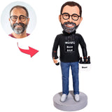 Kundenspezifische Der beste Vater der Welt Bobbleheads mit graviertem Text