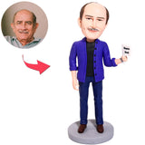 Vatertagsgeschenke - Kundenspezifische Super Alt Papa Bobbleheads mit graviertem Text