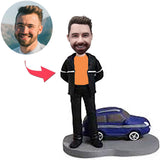 Taxifahrer Kundenspezifische Bobbleheads addieren Text