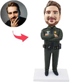 Militäroffizier Benutzerdefinierte Bobbleheads mit eingraviertem Text