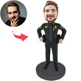 Mutiger Polizist Benutzerdefinierte Bobbleheads mit eingraviertem Text