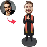 Mann in Gebetshaltung kundenspezifische Bobbleheads Text hinzufügen