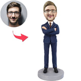 Geschäftsmann Kundenspezifische Bobbleheads mit graviertem Text